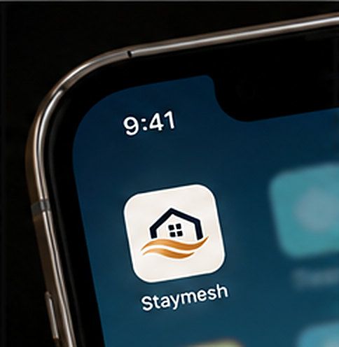 Staymesh app icon on a phone